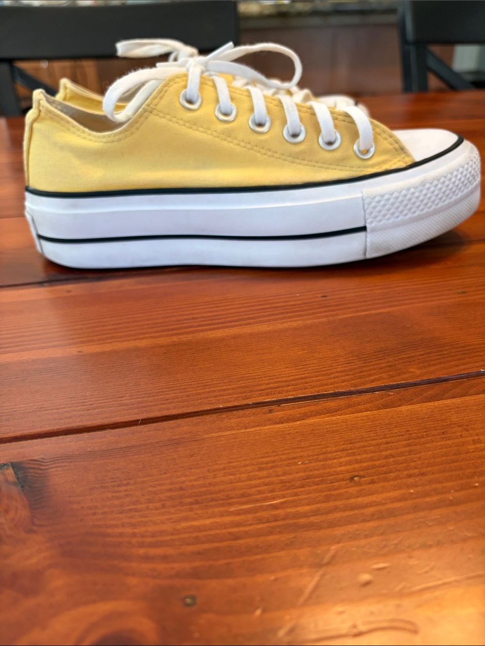 Converse Low Top Platform Womens Sneakers in Yellow and White